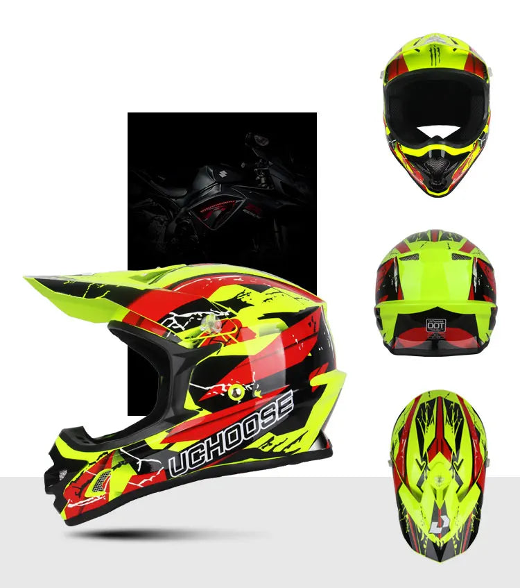 DOT Helmets Motocross Kask Cross Downhill Soporte Casco Off Road Helmet Racing Classic Motorcycle Original Enduro Goggles