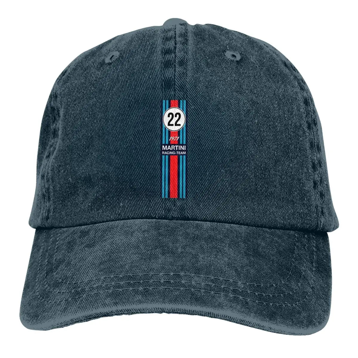 Washed Men's Baseball Cap Racing Team Trucker Snapback Caps Dad Hat Martini Racing Golf Hats