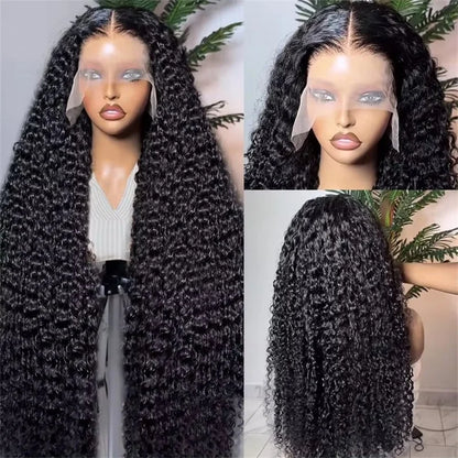 250 Density Deep Wave Wig Human Hair Brazilian Transparent 13x6 Hd Lace Frontal Wig 30 36 40 Inch 360 Full Curly Wigs For Women