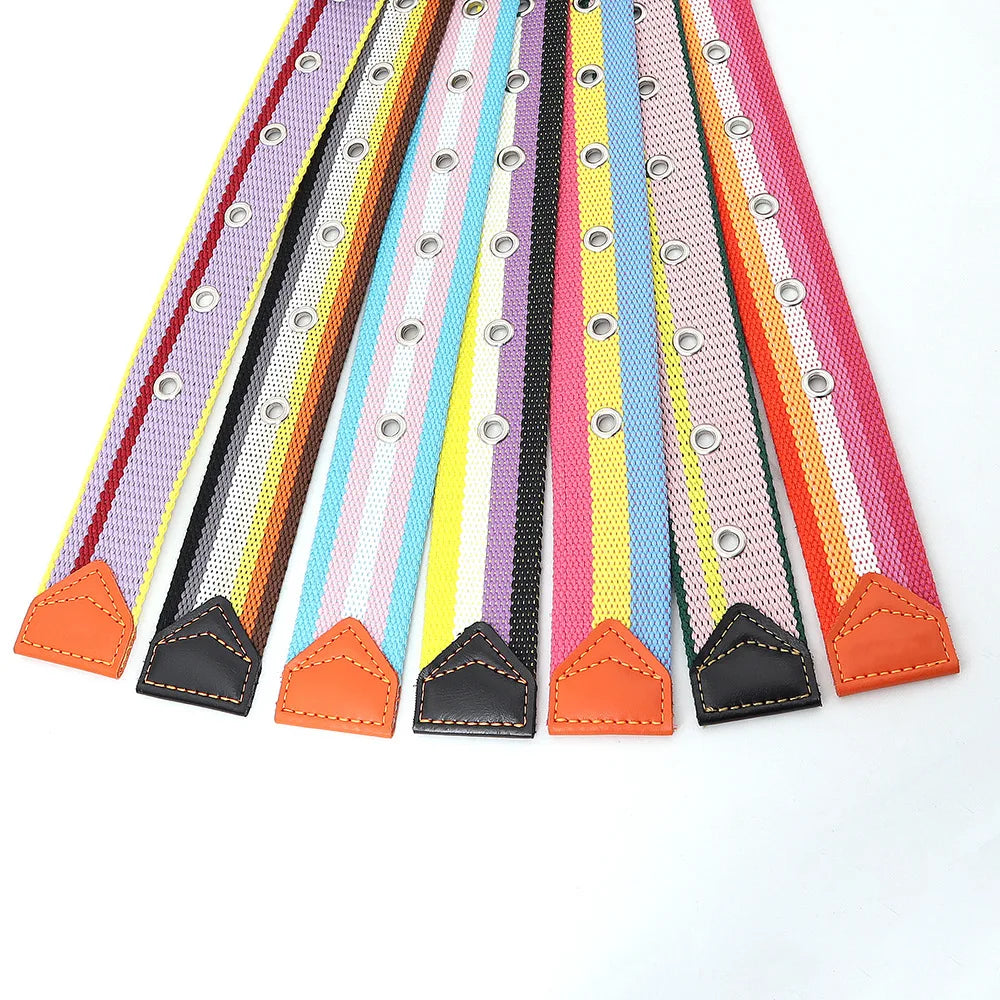 Rainbow Pride Canvas Belt with  - Versatile & Stylish for Jeans