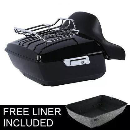 Motorcycle King Trunk Rack Backrest For Harley Touring Street Glide Road Glide 2014-2025