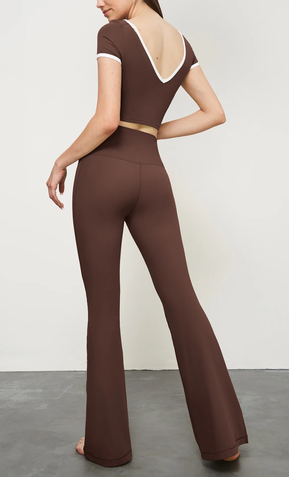 Yoga Flared Pants Women Naked Feel Fashion Casual Butt-Lifting High Waist Sports Leggings Fitness Workout Wide-Leg Pants