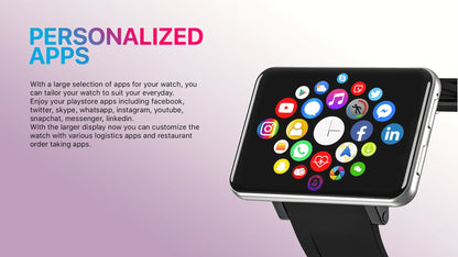 DM100 4G LTE Smart Watch 3GB RAM 32GB ROM 5MP Camera IPS 2700mah Battery 2.86 inch Screen Fitness Sports Sim Card Smartwatch Men