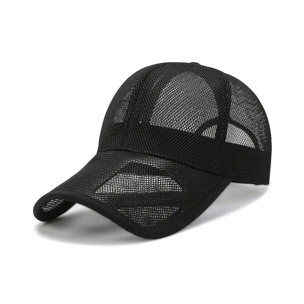 Quick Dry Outdoor Sports Adjustable Fashion Full Mesh Hats Baseball Cap Sun Protection Caps Summer Sunscreen Hats