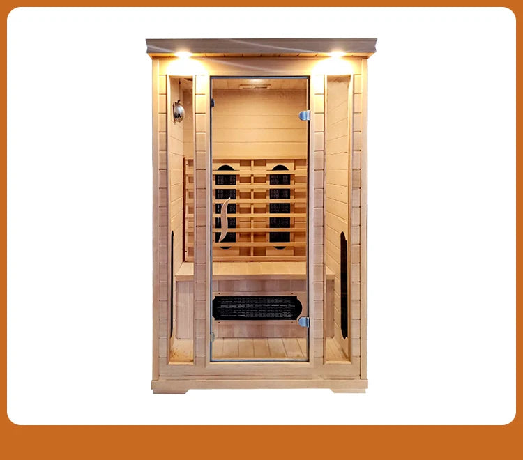 Customization High Quality Home Family Sauna Room Solid Wood Electric Steam Control Panel Optional Customization for 2 People