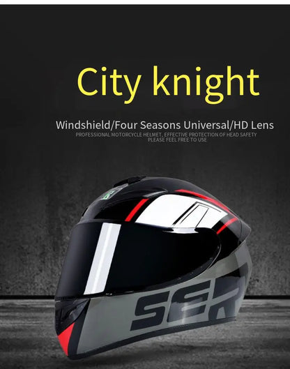 New Bluetooth motorcycle helmet for men and women, full coverage, anti-fog, full face motorcycle helmet
