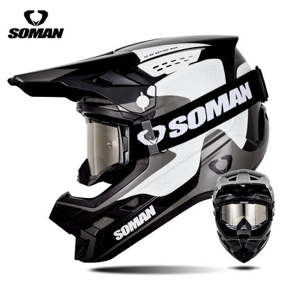 2025 SOMAN Professional Racing Motocross Helmet Off Road Helmet Motorcycle Cartoon Childrenr ATV Motorcycle MTB Helmet