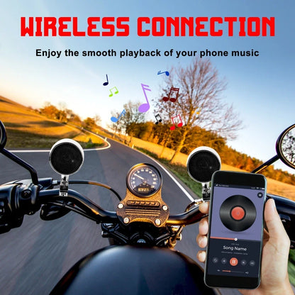 3inch Motorcycle Audio bluetooth/USB high-power audio with remote control for 26-33mm Handlebar Guard Bar Support MP3/WMA/WAV