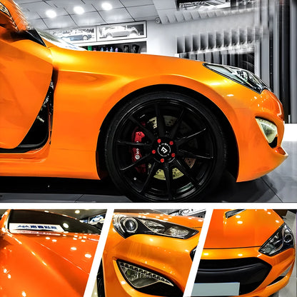 Ultra Glossy Red Metallic Car Vinyl Wrap Film Wrapping Foil Car Sticker Decal For Motor Computer Furniture Auto Graphic