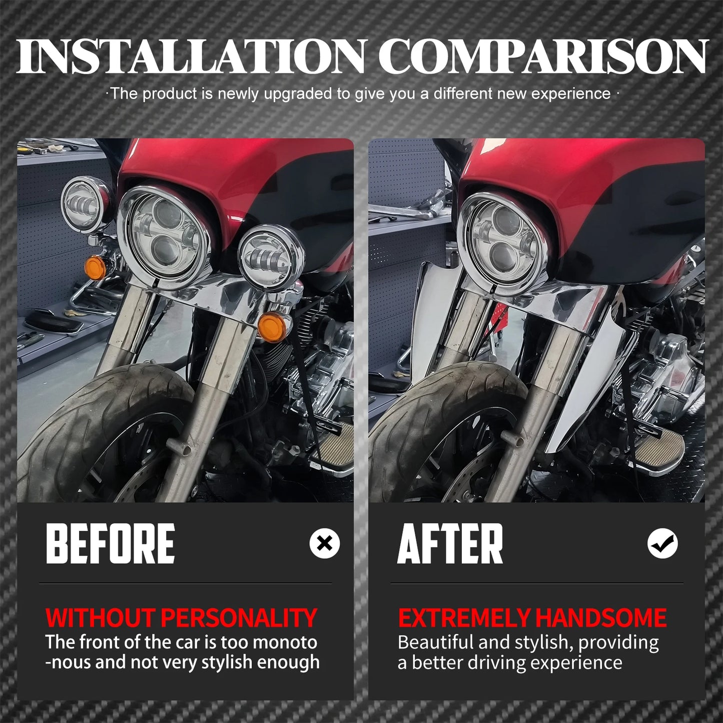 Motorcycle Front Fork Windscreen Deflectors Wind Mount Fairing For Harley Touring Electra Glide FLTX FLHXS Road King FLHR 95-22