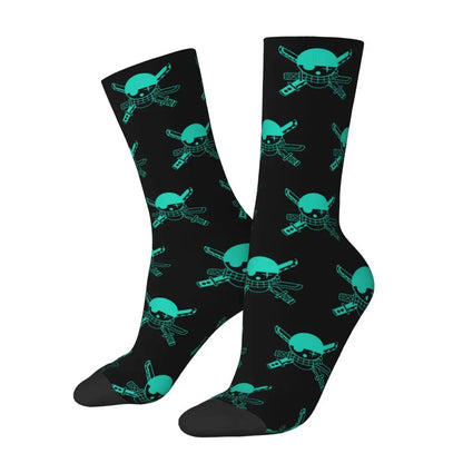 Fashion Men's Socks Harajuku Tony Tony Choppers Sock Luffys Zoros Trafalgar Law Anime Women's Socks Spring Summer Autumn Winter