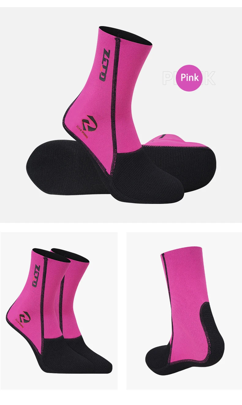 5mm/3mm/1.5mm Neoprene Diving Socks Anti Slip Beach Wetsuit Surfing Boots Water Socks Sand Proof Warm Blind Seam Diving Socks