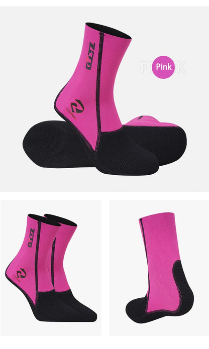 5mm/3mm/1.5mm Neoprene Diving Socks Anti Slip Beach Wetsuit Surfing Boots Water Socks Sand Proof Warm Blind Seam Diving Socks