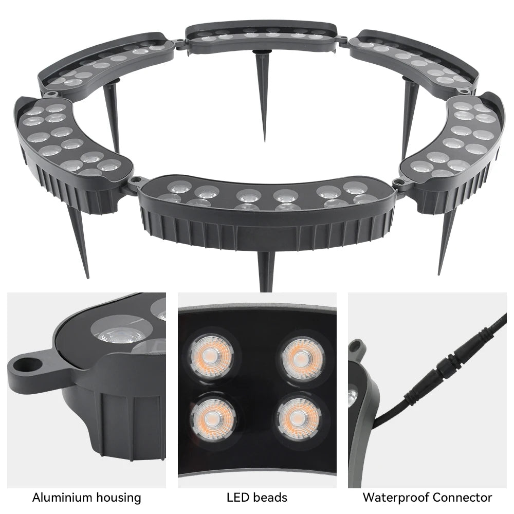 LED Outdoor Tree Spot Light LED Wall Washer Aluminum RGB IP65 Can be used outdoors under large trees and cylindrical cones