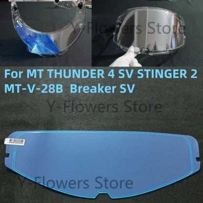 Anti Fog Film for MT THUNDER 4 SV STINGER 2 MT-V-28B Breaker SV Helmets Visor Anti-Fog Sticker Patch Motorcycle Accessories Moto