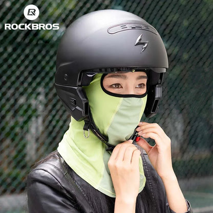 ROCKBROS Ice Silk Cycling Face Mask Cover Summer Breathable Cool Sports Bike Balaclava Anti-UV Cap Riding Headgear Cycling Masks