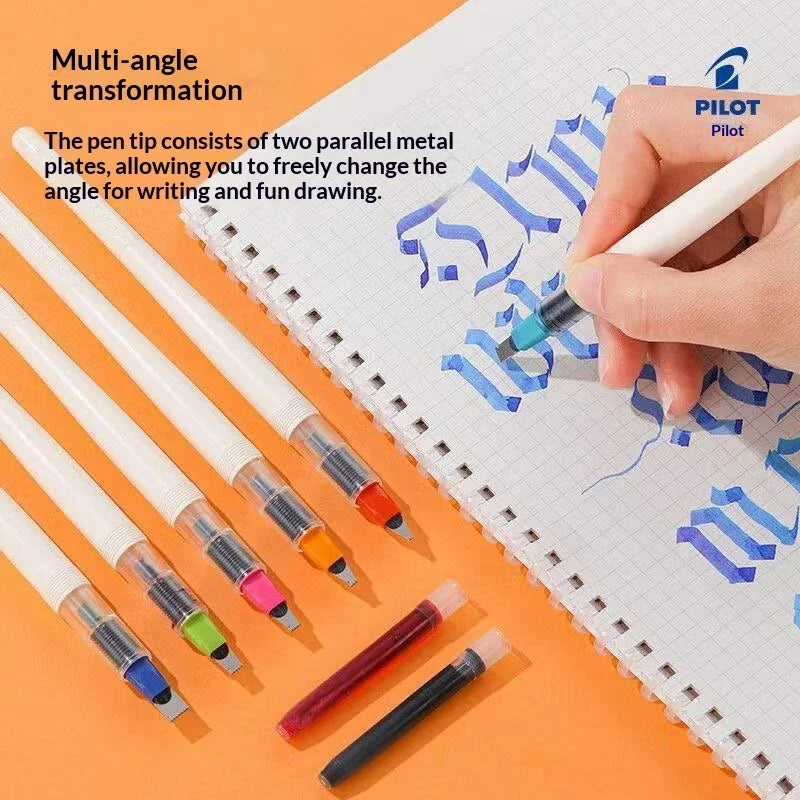Original PILOT FP3-15-SS Parallel Pen Multi Sizes Flat Tip Calligraphy Fountain Pen Practice Gothic Italic Hand Lettering Suppli