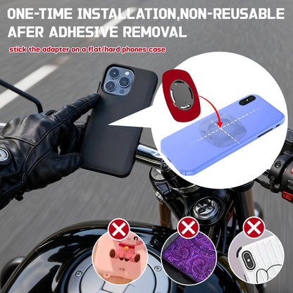 Universal Phone Mount for Motorcycle Bicycle with 360°Rotatable Anti-Shock Suction Cup Adjustable Secure Riding Navigation Suppo