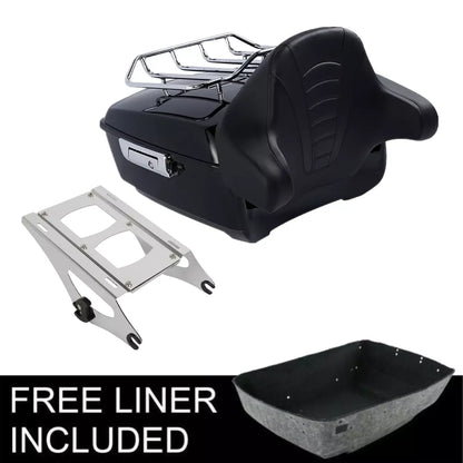 Motorcycle King Trunk Pad Plate Mount Rack For Harley Touring Road Glide Street Glide 2014-2025