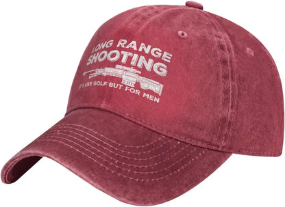 Funny Hat Long Ranges Shooting It's Like Golf But for Men Hat Men Dad Hats Cool Caps