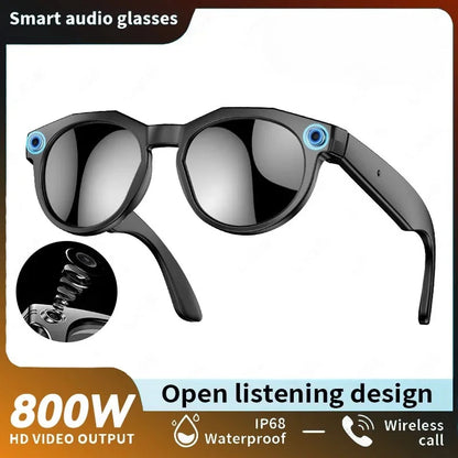 AI Smart Glasses 800W Pixel 4K HD Camera Recording Sunglasses Call WIFI Transmission Voice Assistant Smart Translation Glasses