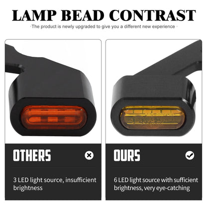 2xMotorcycle LED Turn Signal Indicators Amber Running Lights Mini Lamp For Harley Sportster XL 48 72 1200 883 04-23 Nightster