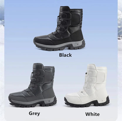 New Warm Plush Women's Snow Boots Fashion Outdoor Women Boots Platform Anti-Slip Hiking Boots Waterproof Winter Warm Ankle Boots