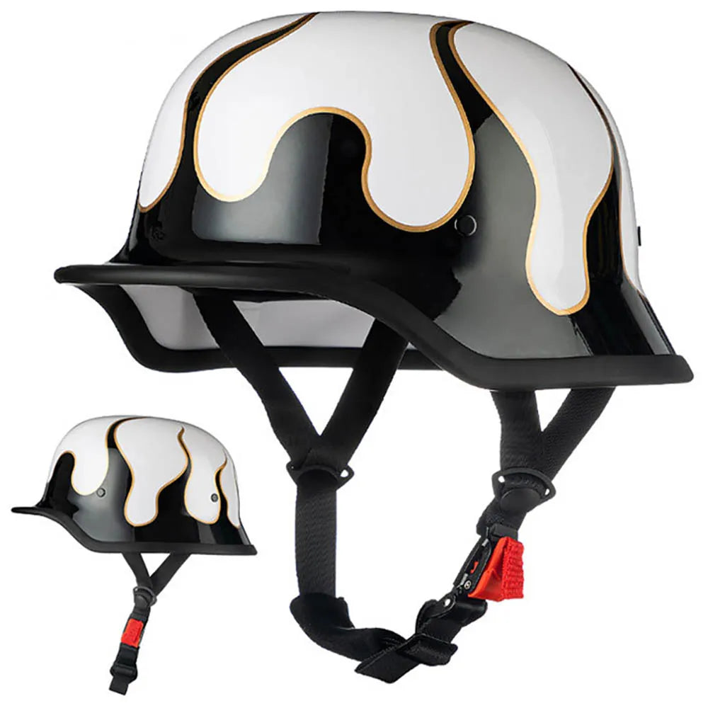 Motorcycle German Style Scoop Helmet Retro Half Helmet For Men And Women Summer Cruising Electric Bike Helmet DOT Approved