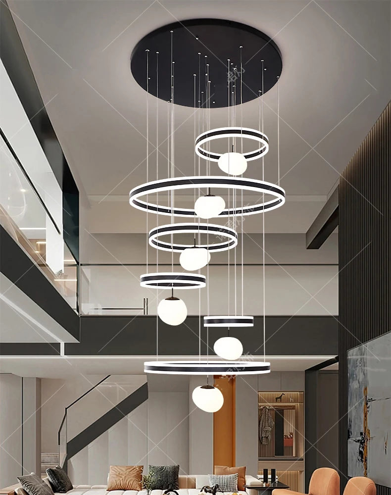 Modern Stair chandelier Pendant lights indoor lighting Ceiling lamp hanging light led Chandeliers for living room indoor lightin