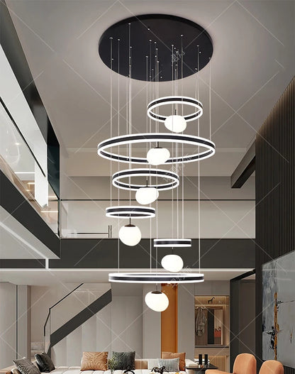 Modern Stair chandelier Pendant lights indoor lighting Ceiling lamp hanging light led Chandeliers for living room indoor lightin