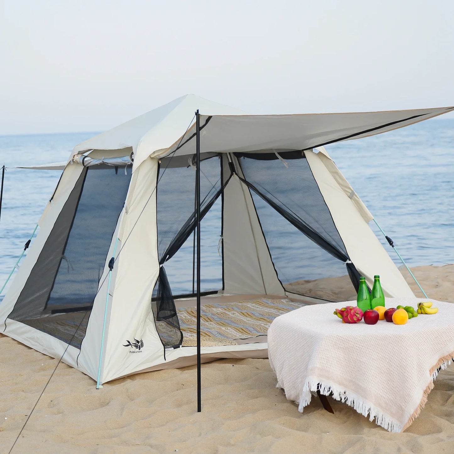Foldable Portable Camping Tent Enhanced Ventilation Waterproof Wind & Rain Resistant With Storage Bag