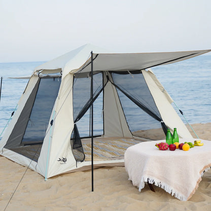 Foldable Portable Camping Tent Enhanced Ventilation Waterproof Wind & Rain Resistant With Storage Bag
