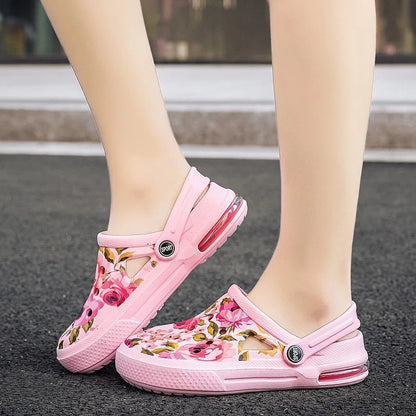 Women's Ethnic Shoes Clogs Soft Sole Two-way Wear for Beach Mules and Pool Women Garden Slides Indoor Nursing Clogs Sandals