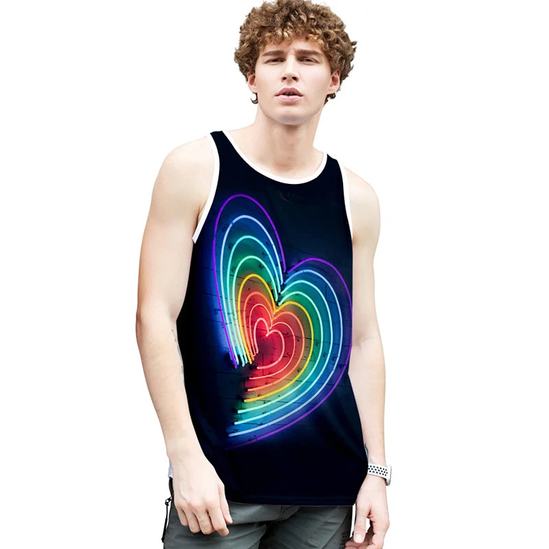 Fashion LGBT Love men tank top LGBT Flag fitness sleeveless shirt Lesbian Gay summer vest LGBT pride tank tops Men's clothing