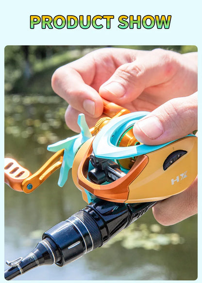 BILLINGS Baitcaster Reel,Ultralight Baitcasting Fishing Reel,7.2:1 Gear Ratio,Metal Spool,Max Darg 6KG,for Freshwater Saltwater