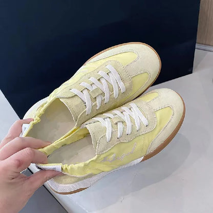 German Training Shoes Tide Ballet Series spring autumn White Soft Sole Breathable Forrest Gump Shoes Women Sports Leisure Canvas