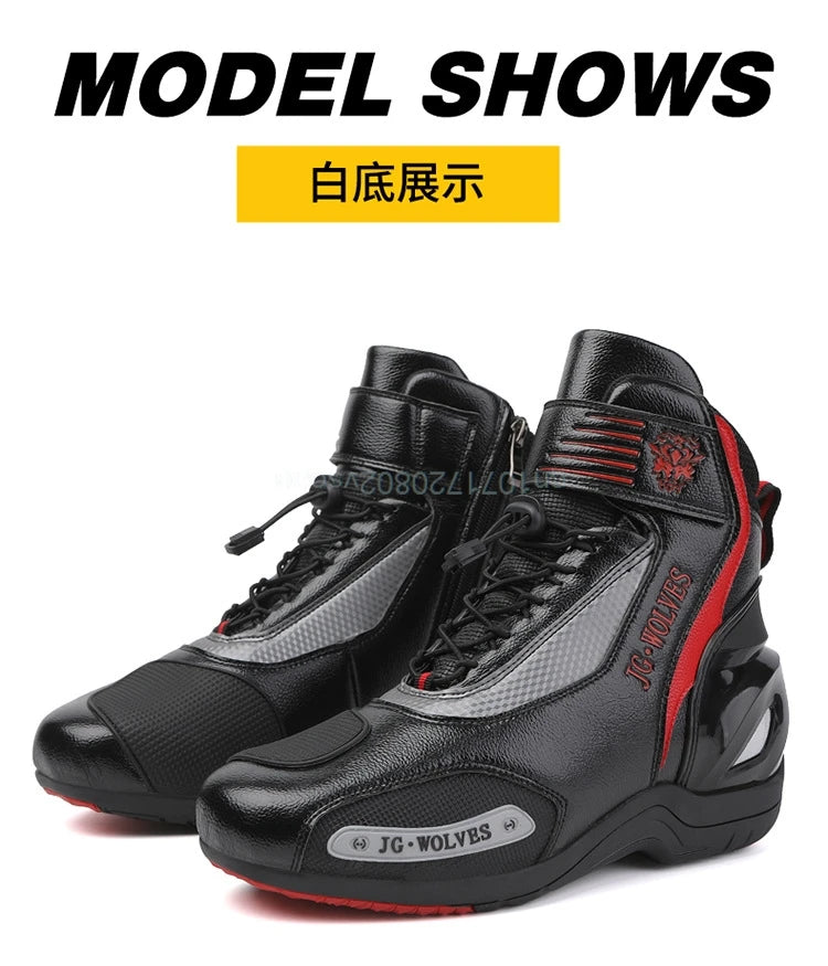 Boots For Motorcyclist Man Women Waterproof Enduro Motorcycle Boots Motorcycle Shoes Moto Hombre Anti-Fall Riding Short Boots