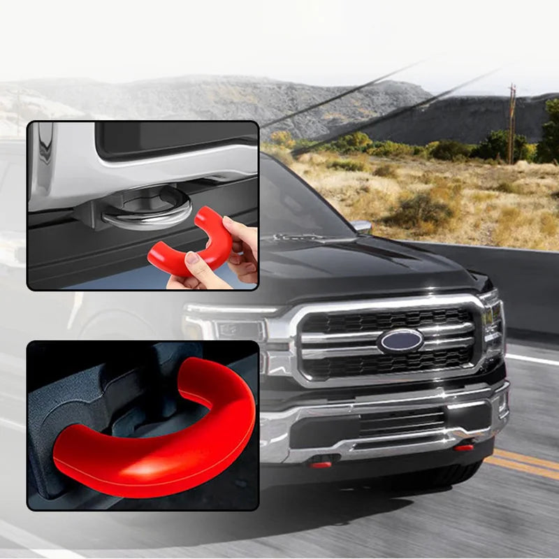 2pcs Front Tow Hooks Covers Trim for Ford F150 2004-2024