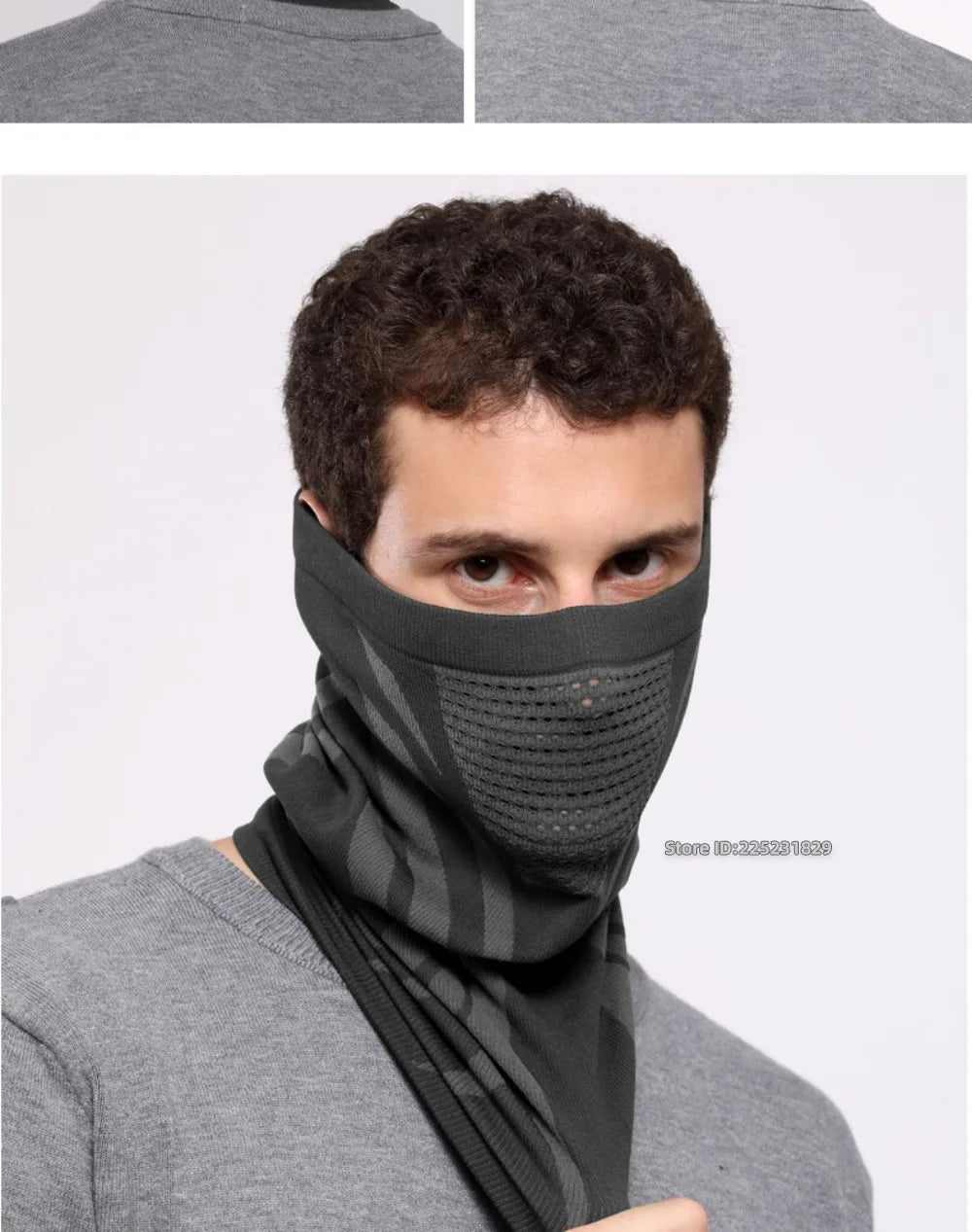 Motorcycle Balaclava Winter Neck Warmer Windproof Face Mask Cold Protection Seamless Scarf Ear Cover Breathable Riding Outdoor