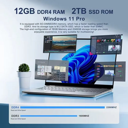 2026 NEW Windows 11 Pro Laptops Intel Core i7 8650U 16GB RAM 1TB SSD Office Gamer Study notebook Computer PC