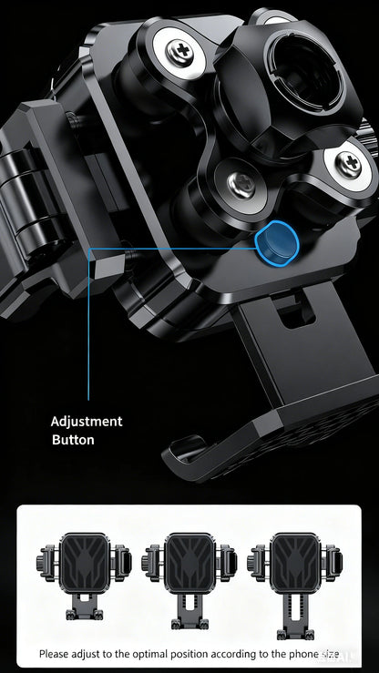 Motorcycle Riding Shock-Absorbing Phone Holder Adjustable Anti-Theft Quick Release Navigation Bracket with Mountain/Road Bicycle