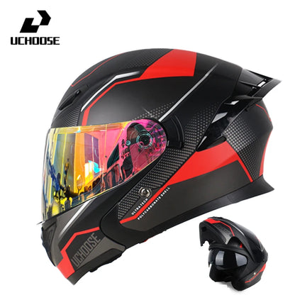 High Quality DOT Motorcycle Helmet Four Seasons Motocross Racing Modular Flip Up Casco Moto Men Women Off Road Helmet Unmasked
