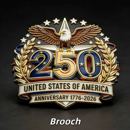 New 1/5pcs USA 250th Anniversary Independence Day Metal Badge Patriotic Brooch Pins For Backpack Clothing Hat Decor Gift