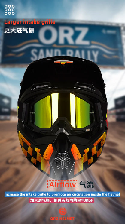 ORZ's new motorcycle off-road helmet, rally helmet, and mountain bike downhill helmet