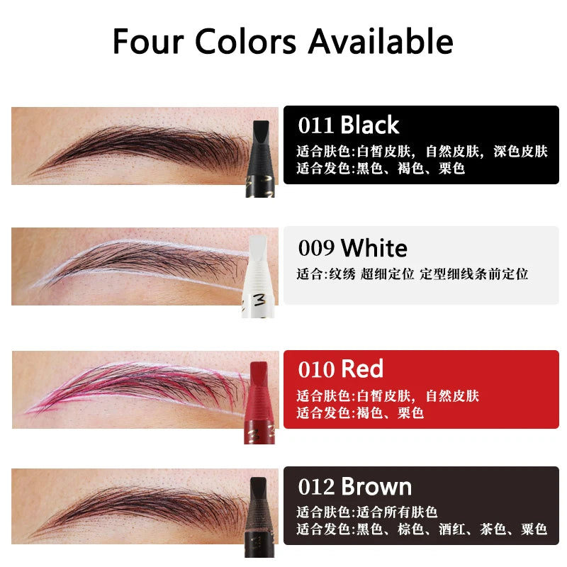 Eyebrow Pencil Waterproof Professional Microblading Permanent Red White Eyebrow Pen Tattoo Art Makeup Eye Pen Enhancers Cosmetic