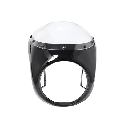 Motorcycle Red/White Front Headlight Fairing Windshield For Cafe Racer Honda Universal 7inch/16.5~18cm Retro Headlamp Windscreen