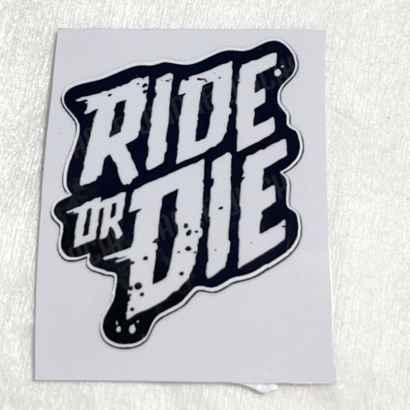 1PC RIDE or DIE Bicycle Frame Stickers DIY Mountain Bike Waterproof Vinyl Decals for Bicycle Decorative Motorcycle Trims