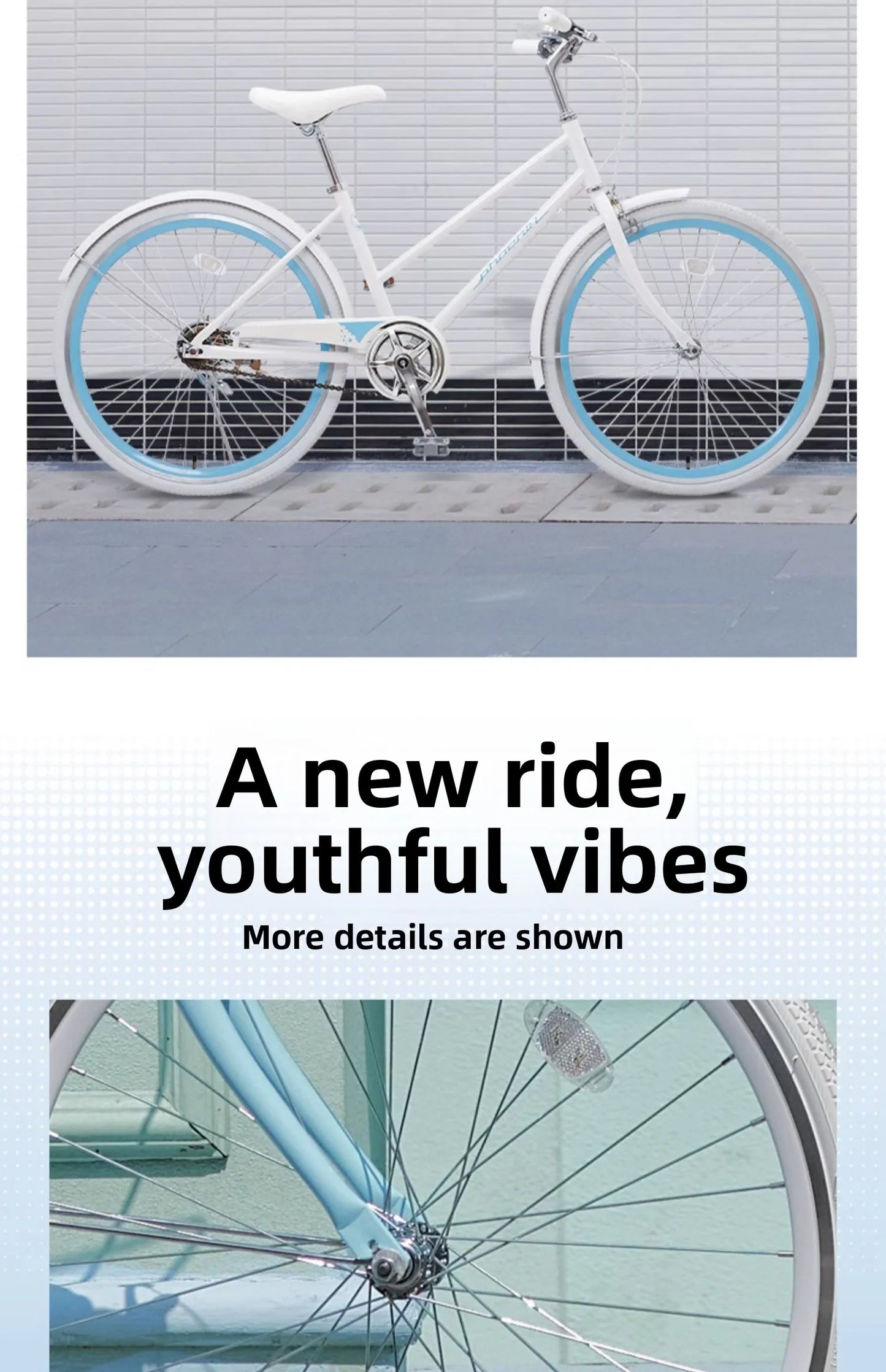 Women's Sweet & Fresh-Style Commuter Bike (For Junior & Senior High School Students · Unisex Adults · Commuter Racing Model)