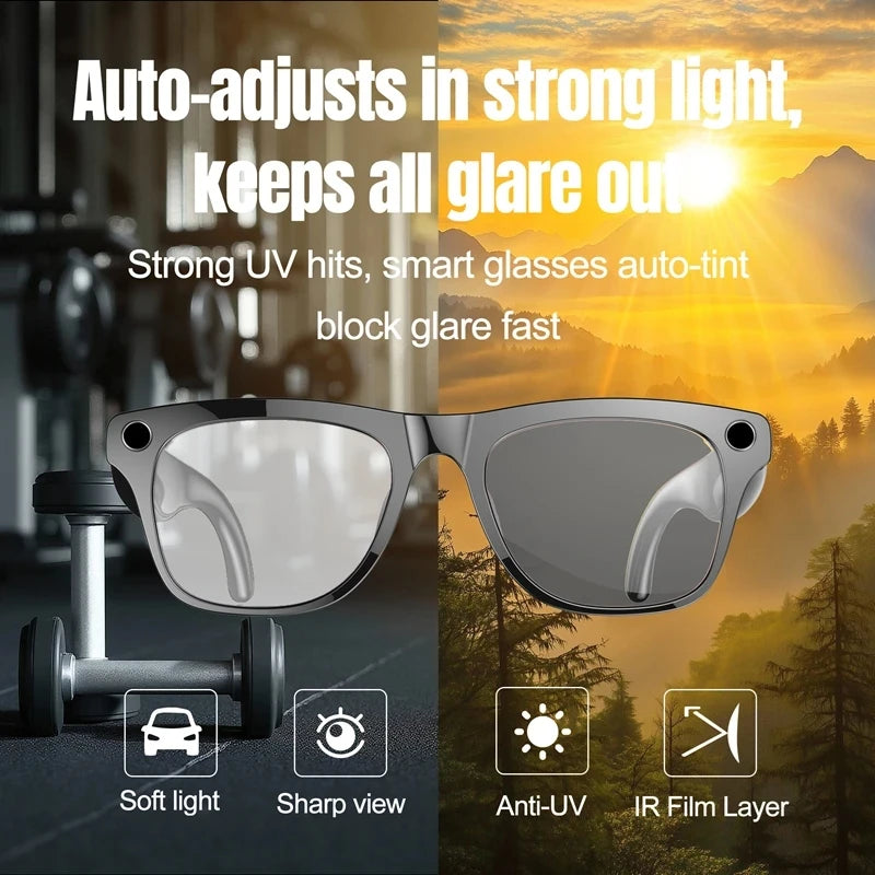 Xiaomi 8K AI Smart Glasses HD Photochromic Multifunction Bluetooth Calling Voice Assistant Music Player Translate Camera Glasses