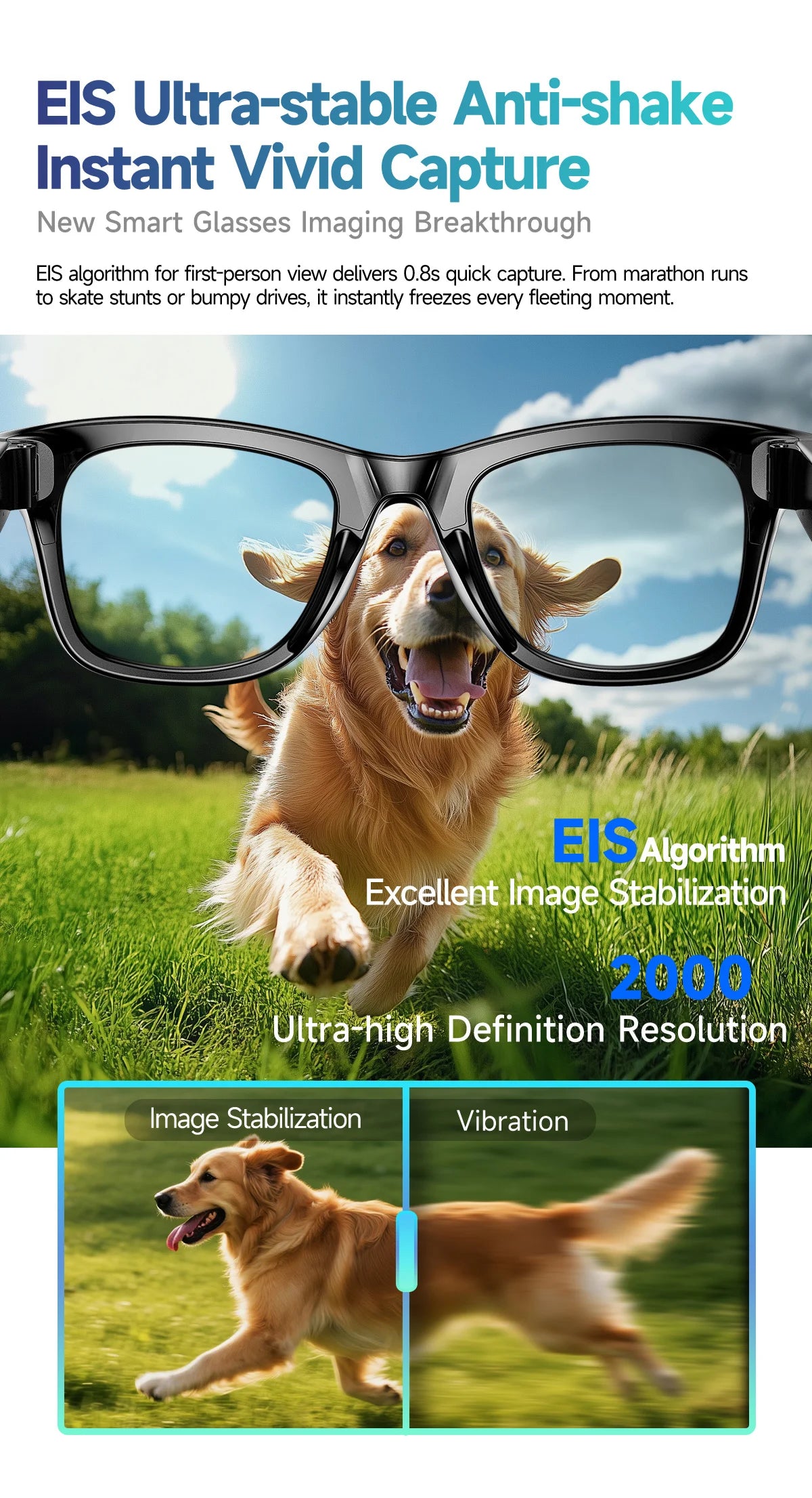 New Upgrade smart glasees With Camera Video Recording AI Photo Recognition Bluetooth Call Translation Voice Sunglasses Man 2026
